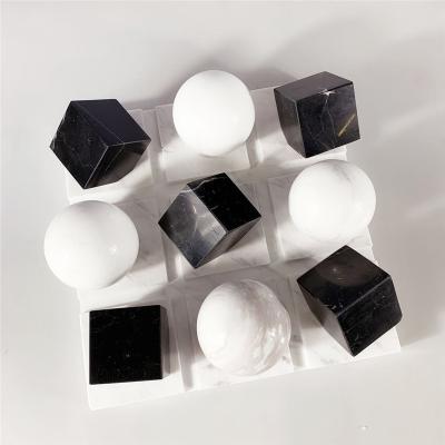 China China Nine-grid Simple Black and White Marble Spherical Cube Decoration Soft Office Decoration China Chessboard Piece Sales Model Office for sale