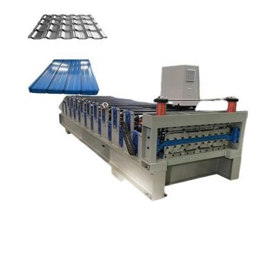 China Garment Shops Steel Roll Used Roofing Sheets Making Machine Double Layer Roof Tile Making Forming Machine for sale