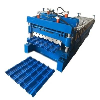 China High Quality Automatic Hotels Color Steel Metal Profile Glazed Roof Tile Roll Forming Machine for sale