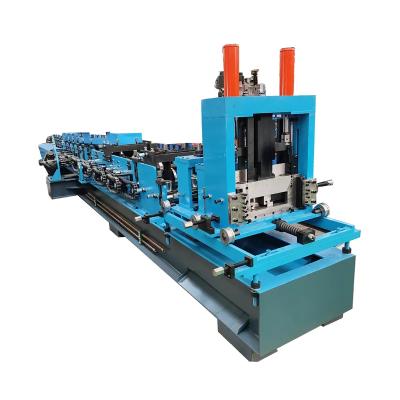 China Hotels Building Construction Channel Profile C/Z Full Automatic Purlin Exchange Cold Roll Forming Machine for sale