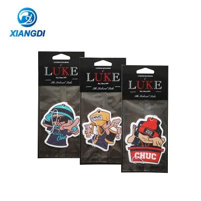 China Customizable Promotional Gifts Cmyk Hanging About Freshener Printing Fresheners Scented Paper Air Freshener For Car for sale