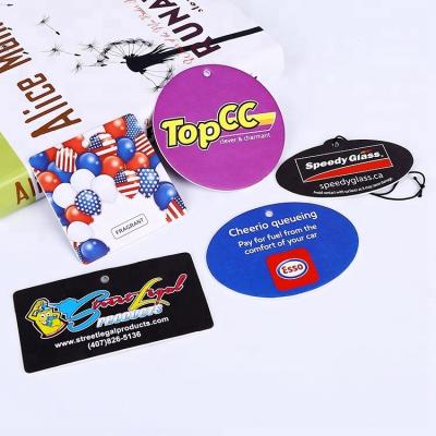 China OEM Custom Car Logo Car Air Freshener Car Scented Diffuse Paper Car Air Freshener Hanging Custom Air Freshener for sale