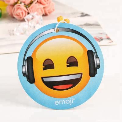 China Factory direct sale emoticons paper perfume emoticons air-absorbent car hanging non-smoking fresheners custom-made eco-friendly for sale