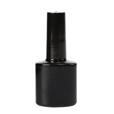 China 5ml 10ml 15ml Cosmetic Clear Amber Black Empty Glass UV Gel Nail Polish Bottle With Brush for sale