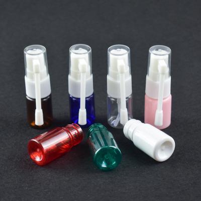 China Meidical Packaging Small 360 Degree 5ml Rotating Trunk Plastic Liquid Medicine Spray Bottle Oral Nasal Spray Bottle for sale