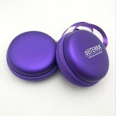 China Fashion in stock! Doterra 1ml 2ml Essential Oils Bottle Purple PU Round Storage Case For 10 Vials x 5/8 Dram for sale