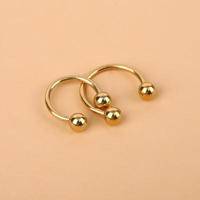 China Fashion Nail C Steel Horseshoe Ball Nose Ring Fashion Landy Stainless Piercing Accessories for sale