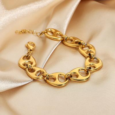 China New Landy Foreign FASHION jewelry gold lock bracelet women European and American personality lock bracelets for sale