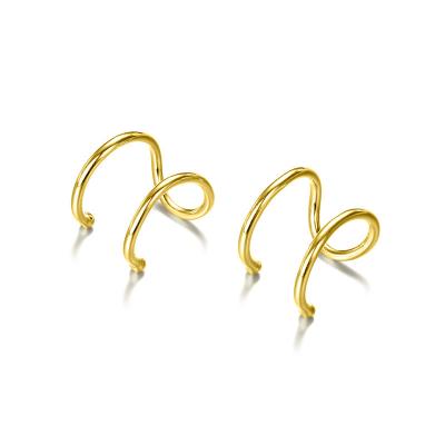 China Landy Stainless CLASSIC double-layer steel ear clips simple and fashionable earrings for sale