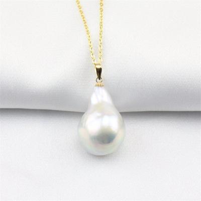 China TRENDY Pearl Necklace Fashion Gold Plated S925 Sterling Silver Pearl Necklace for sale