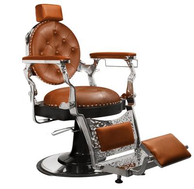 China Factory Price Modern Luxury Supplies Vintage Salon Hardware, Furniture And Fixtures Classic Men Hair Styling Barber Chairs For Sale for sale