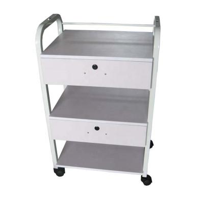 China Modern Classic Popular Design Barber Shop Trolley With 2 Large Drawers and 1 Shelf for sale