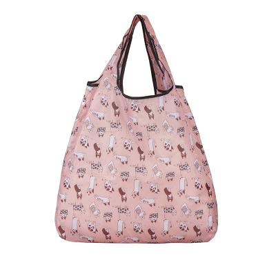 China Large Size Grocery Handled Tote Bag Custom Printed For Women Girl Picnic And On The Go Shopping Bags for sale