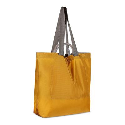 China Designer Handbags Tote Bags Orange Large Foldable PORTABLE Lightweight Nylon Women Tote Bag High Quality Texture for sale