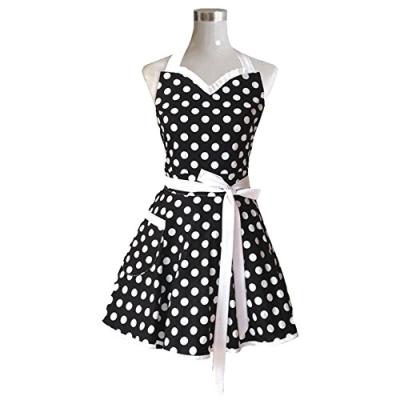 China Lovely SANITARY Aprons Gift Apron Dot Cooking Salon Pinafore Vintage Polka Dot Girl Women Lovers RKitchen Aprons for sale