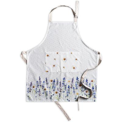 China Wholesale Sublimation Drinks/Food Custom Fashion Design Eco Friendly Logo Polyester Kitchen Waterproof Apron for sale