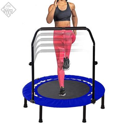 China With ZG Bed Sports Foldable Rebounding Trampoline Fitness Home Kids Adults Indoor Net Trampoline Protectors With Handrails for sale