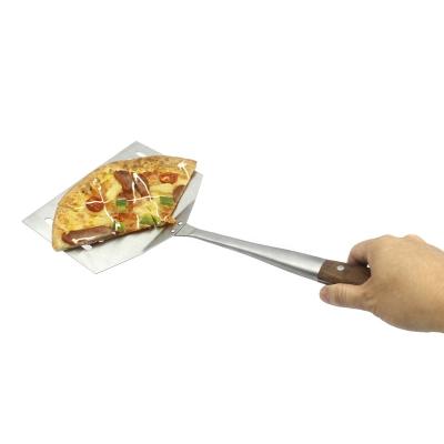 China Durable Folding Stainless Steel Dense Skin Pizza Shovel Cake Transfer Tools Square Cake Shovel Pizza Baking Skin for sale