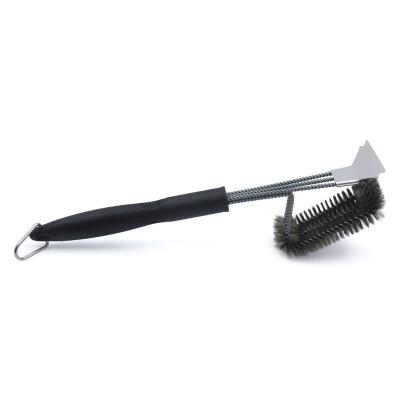 China Wholesale Strong BBQ Accessories BBQ Grill Brush Stainless Steel Grill Cleaner Brush and Scrape Dustproof for sale