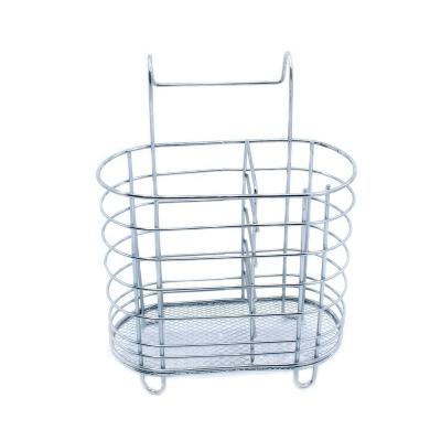 China Sustainable steel cutlery basket for sale