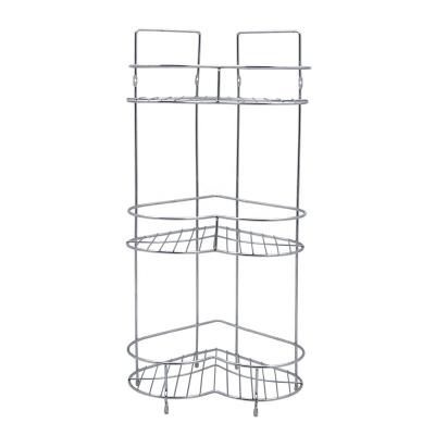 China Stocked Bathroom Rack Shelf, 3 Layers Shampoo Rack Bathroom Mounted Basket Rack Bathroom Basket for sale