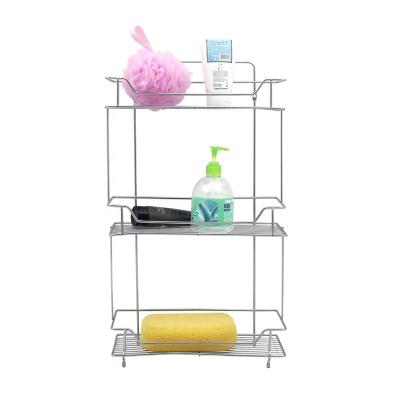 China Sustainable Bathroom Rack Shelf With 3 Layers Toilet Rack Bathroom Stainless Steel Wall Mounted Towel Racks for sale