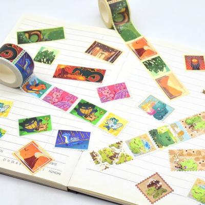 China Waterproof Customized DIY Planner Craft Stamp Stickers Mark Punched Washi Tape for sale