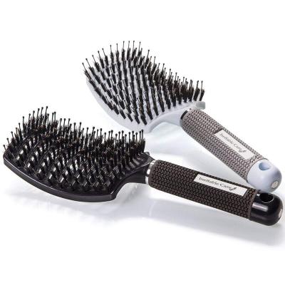 China Waterproof Custom Boar Duct Straighten Curly Hair Brush Comb Detangling Hairbrush Set For Hair Women Makers for sale