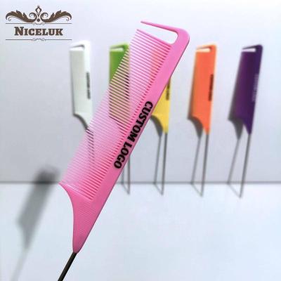 China living room & Niceluk Logo Hair Cutter Home Tools Fine Tooth Departure Rat Tail Comb Custom Plastic For Women for sale