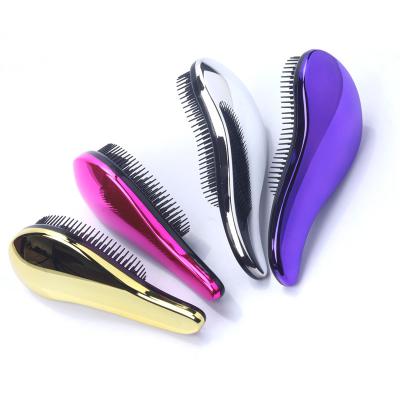 China Private Label Nondisposable Paddle Nylon Men Women Gold Straighten Brush Hair Brush Detangler Packaging Wholesale for sale