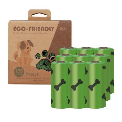 China Wholesale 100% Sustainable Biodegradable Compostable Dog Waste Bags Eco Friendly Thickness Green Poop Bags For Dog for sale