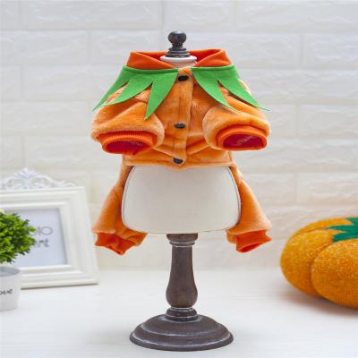 China Viable Suitable For Halloween Costumes Orange Christmas Pumpkin Theme Parties Pet Clothes Cat Dog Clothes for sale