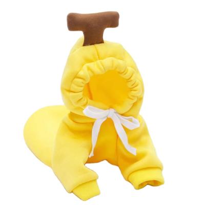 China XS-M Size Sustainable Small Pet Clothes Dog Fleece Sweaters Cute Colorful Banana-fig Frog Carrot Hoodies for sale