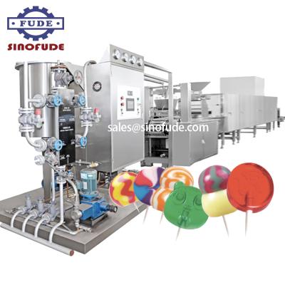 China Flat CANDY Lollipop Making Machine Production Line / Lollipop Candy Depositing Line for sale