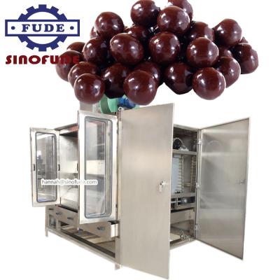 China Chocolate Covered Nuts Belt Coater /chocolate nuts full automatic coating machine for sale