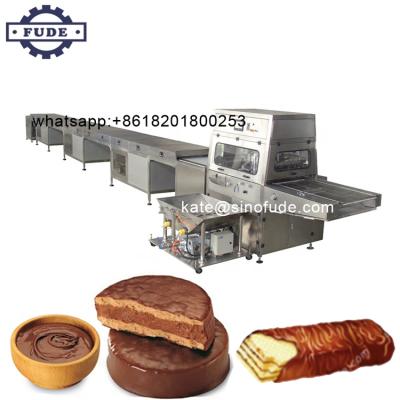 China Snack Factory Chocolate Making Machines Small / Mini Chocolate Enrobing Machine for sale