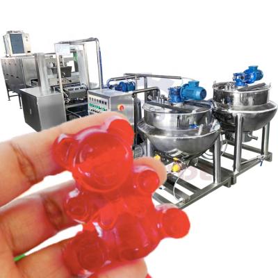 China Garment Shops Full Automatic Soft Pectin Freeze Gummy Candy Making Making Machinery Depositing Line for sale