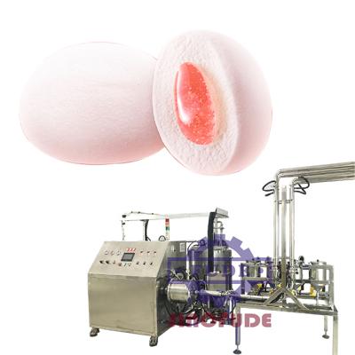 China CANDY High Tech Automatic Extrude Marshmallow Cutting Machine Cotton Filling Depositing Production Line for sale