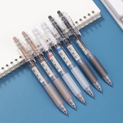 China New Refill Plastic Retractable Black 0.5mm Blue Red Gel Pen Customized Normal Wholesale Stationery For School Office for sale