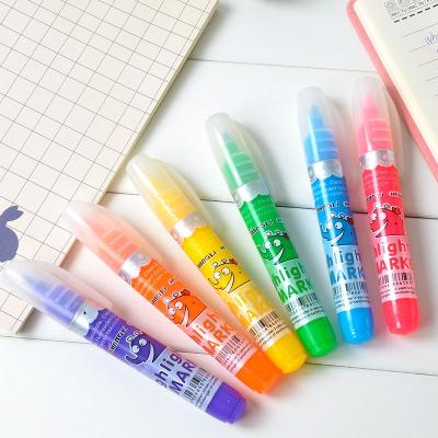 China Fluorescence Back To School Stationery Highlighter Set Customized Fluorescent Pastel Marker Pen Set Highlighter Pen for sale