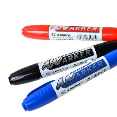 China Permanent Markers Pen Customized Black Non-Toxic Fabric Permanent Marker Pen CD Pen Promotion Waterproof Permanent Marker Double Tip for sale