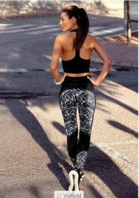 China 2 Pcs Women Fitness Yoga Set Gym High Elastic Training Clothes Women Stretch Sport Leggings And Top Workout Yoga Wear Fo for sale