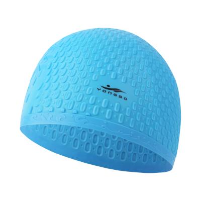 China Copozz Silicone Waterproof Men Women Swimming Swimming Cap for Long Hair Hat Cover Ear Bone Pool for sale