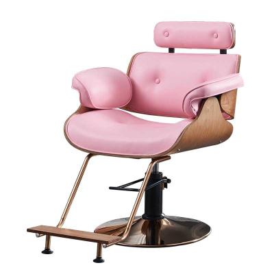 China Contemporary Wholesale Modern Nail White And Gold Barber Chair Barber Chair Cheap Price Salon Chair for sale