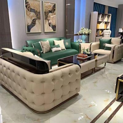 China Modern Luxury Exclusive High End Tufted Commercial Use Upholstery Home And Lounge Furniture Living Room Sofa Set for sale