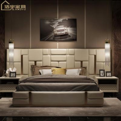 China Modern Leather Set (Other) New Fashion Adjustable Modern Tall Bedroom Furniture, Bedroom Furniture Luxury for sale