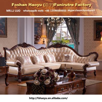 China 2015 Sectional Sofa Classic Leather Corner Sofa , 7 Seats Corner Sofa for sale