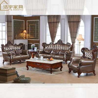 China Guangdong Tufted Wood Furniture Factory, Luxurious Wood Sofa for sale