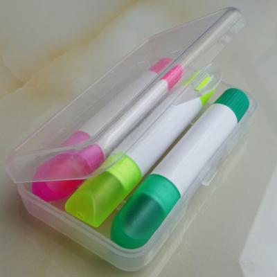 China Promotional Markers & Mini 3 Colorfastness Highlighter Bar Pen Set for sale