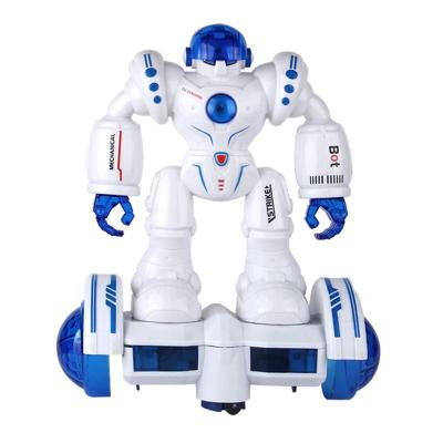 China Parent-children Robot Toy Mechanical Police Electric Robot Universal Interactive Balancing Walking Robot with Lighting and Music for sale